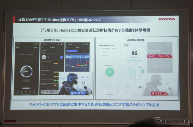 二輪安全運転診断アプリ。開発版と実証実験版の違い