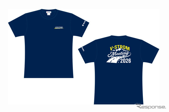 「Vストロームミーティング 2026」オリジナルTシャツ（ネイビー）