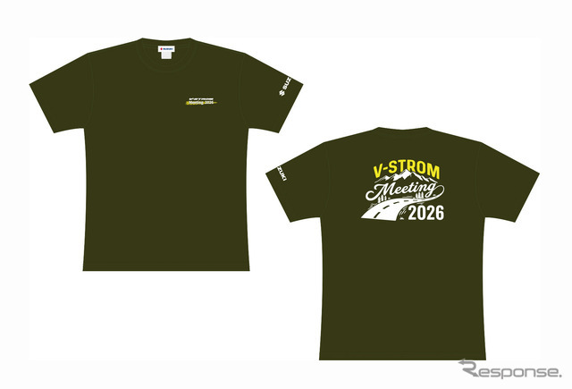 「Vストロームミーティング 2026」オリジナルTシャツ（アースグリーン）