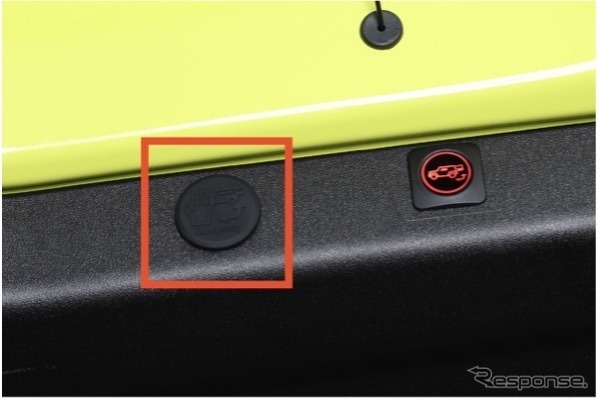 KTX-ERG-JI-64 ジムニー専用電動リアゲート：緊急時に使用できる「エマージェンシーレバー」装備
