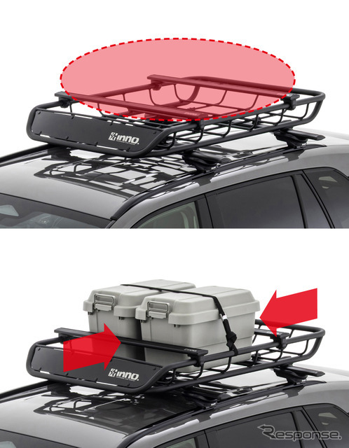 カーメイトからINNOルーフバスケット用オプション「クロスバー」「スラントバー」など発売