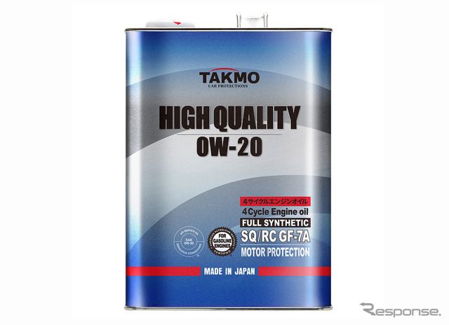 エンジンオイル 0W-20 HIGH QUALITY SQ/RC GF-7A 化学合成油 TAKMO（4L）