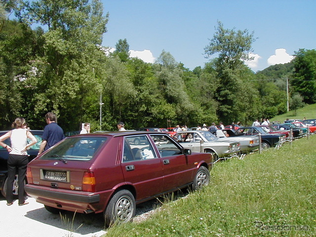 2002年7月、北部トレヴィーゾのランチア愛好会ミーティングを取材したとき。