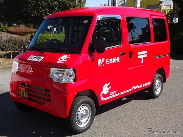すでに日本郵便に納入してる軽EV「ミニキャブ・ミーブ バン」（参考画像）