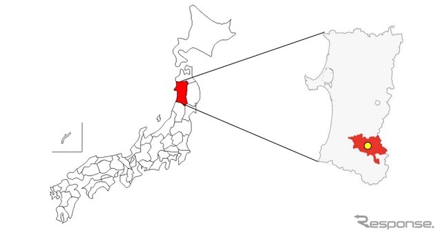 東海理化が秋田に新設する工場の所在地