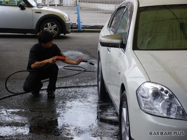 洗車の実演