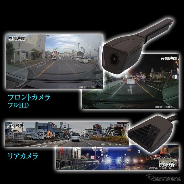 フロントカメラ1920×1080ピクセル（フルHD）、リアカメラ1920×384ピクセル（ミラー表示範囲）