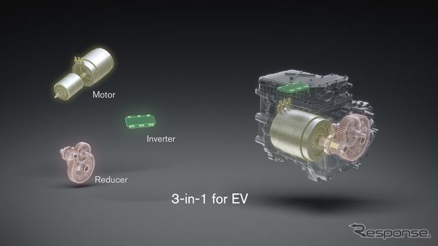 EV用の新開発電動パワートレイン「3-in-1