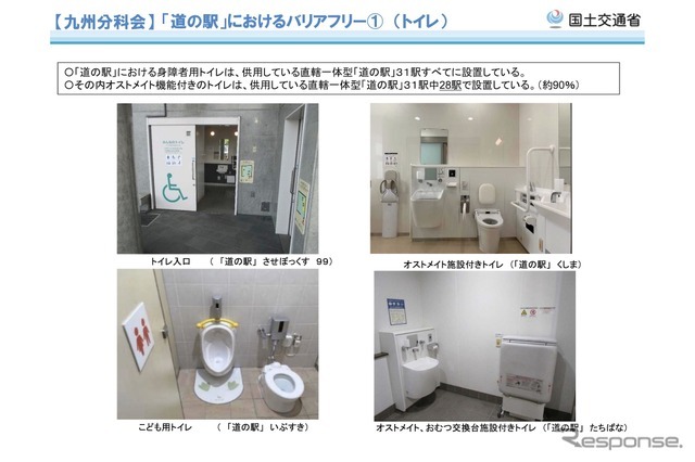 最近の主な取組（九州分科会）：「道の駅」におけるバリアフリー（トイレ）