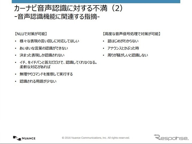 カーナビ音声認識に対する不満　その2