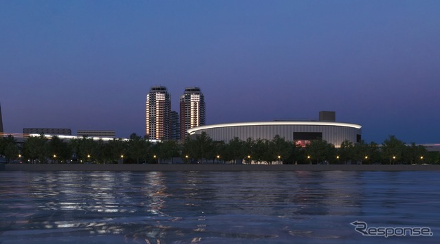 TOYOTA ARENA TOKYO 外観（夜・遠景）