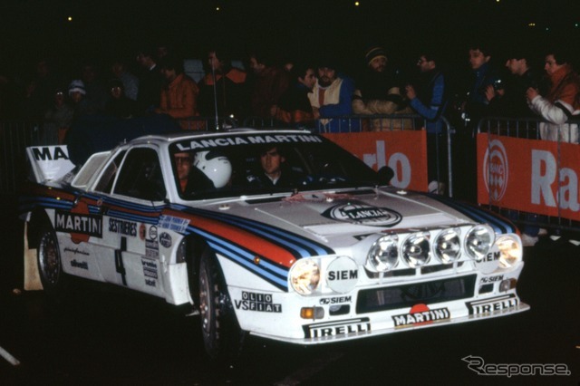 1985年モンテカルロラリー。ドライバーはヘンリ・トイボネン