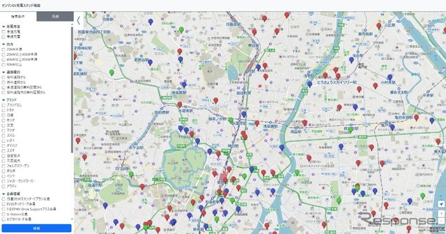 ゼンリンEV充電スタンドマップ