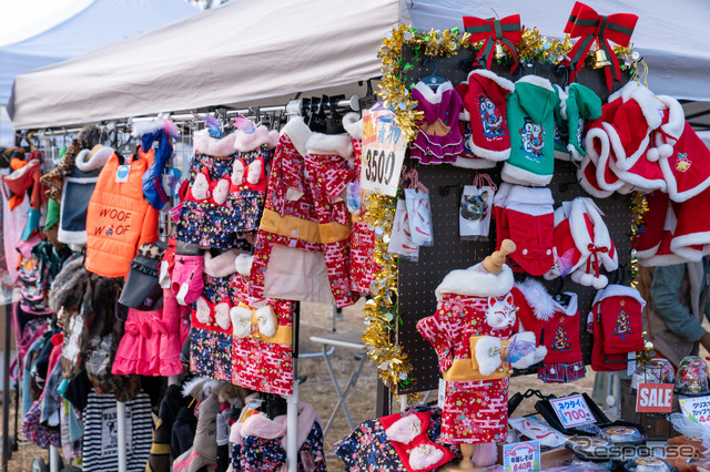サンタクロースのコスチュームや着物も売られている。