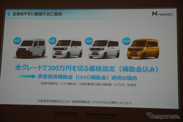 ホンダ N-VAN e： 発表取材会